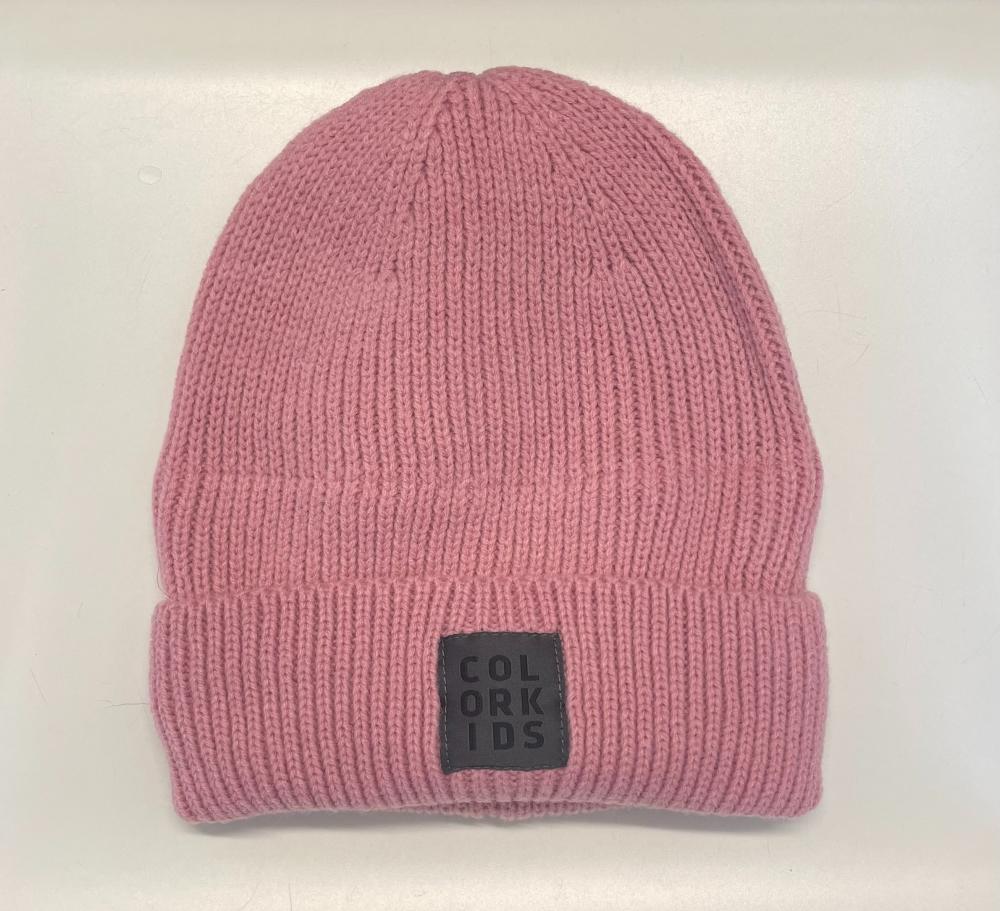 Color kids Beanie - Wool w. fleece band lining, Lilac Chiffon