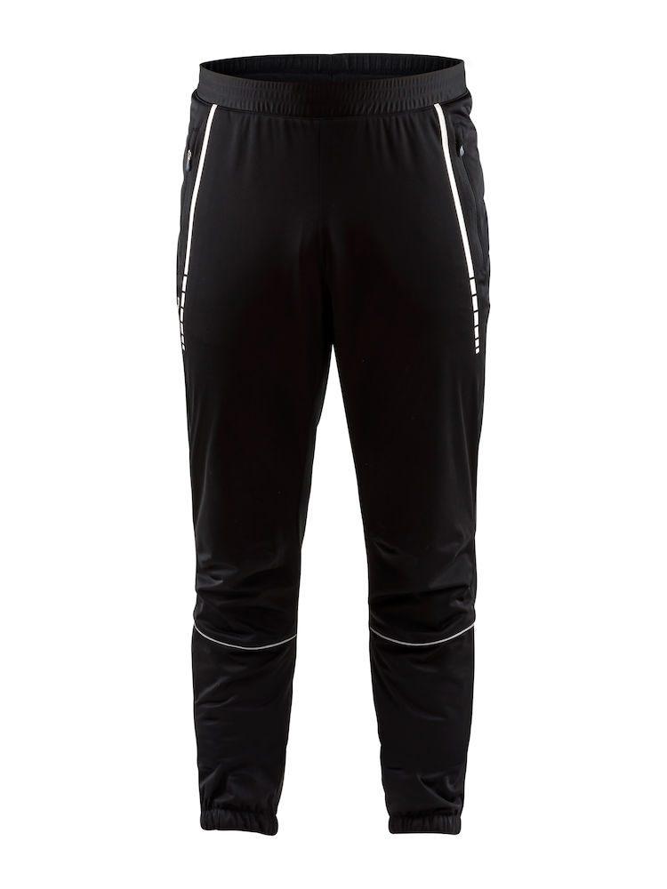 Craft Club 3/4 Zip Pant langrennsbukse / overtrekksbukse med glidelås 3/4 opp i sidene Herre, Sort